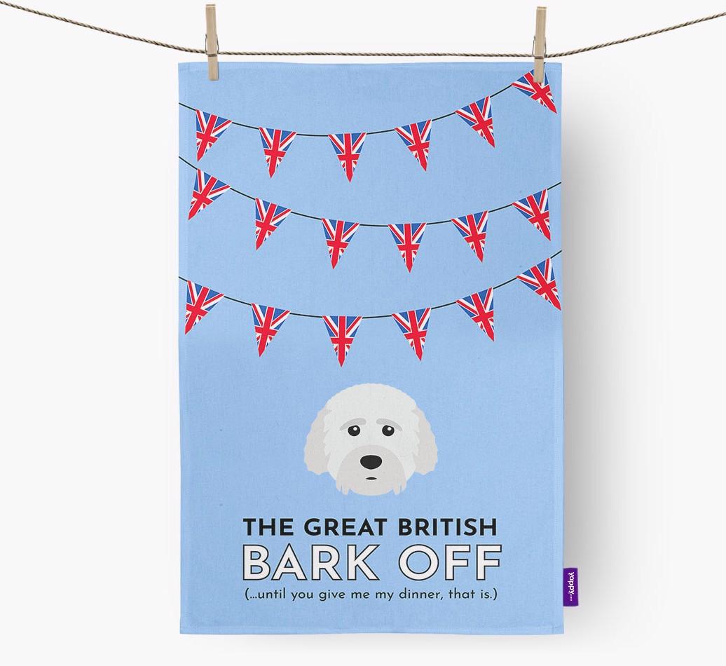 The Great British 'Bark' Off Tea Towel with {breedFullName} Icon