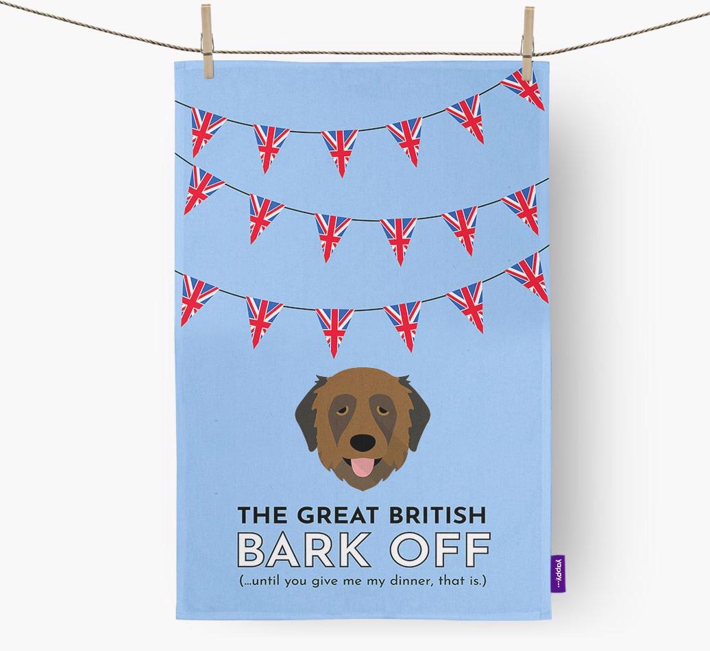 The Great British 'Bark' Off Tea Towel with {breedFullName} Icon