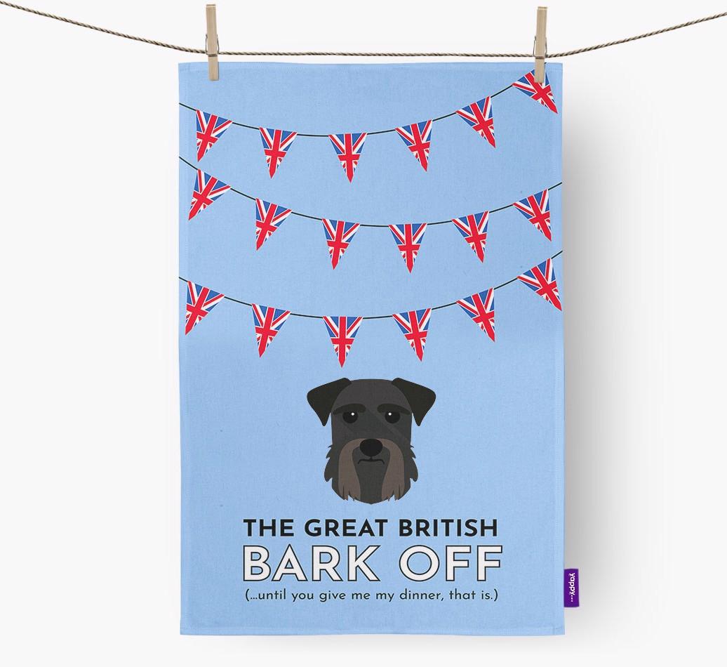 The Great British 'Bark' Off Tea Towel with {breedFullName} Icon