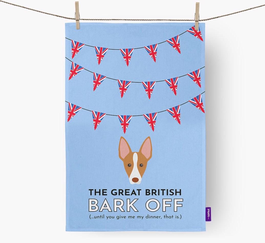 The Great British 'Bark' Off Tea Towel with {breedFullName} Icon