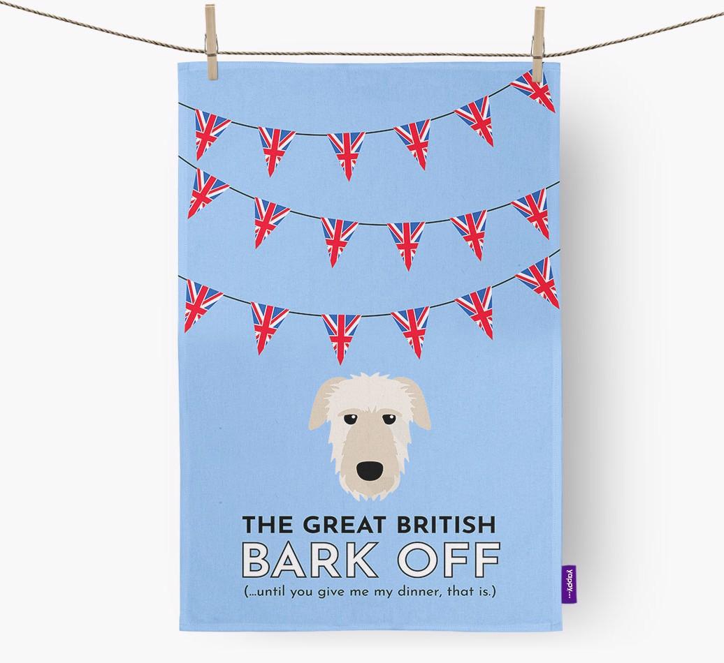 The Great British 'Bark' Off Tea Towel with {breedFullName} Icon