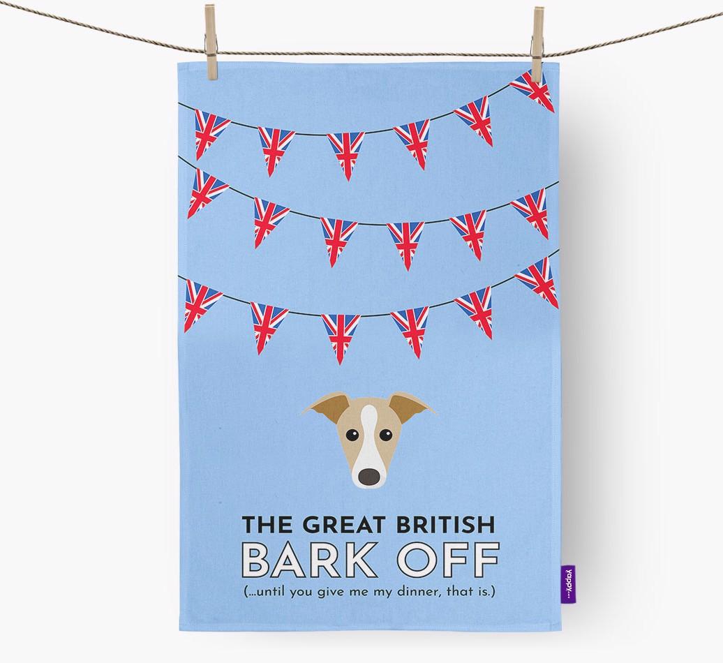 The Great British 'Bark' Off Tea Towel with {breedFullName} Icon