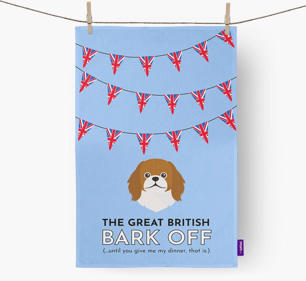 The Great British 'Bark' Off Tea Towel with {breedFullName} Icon