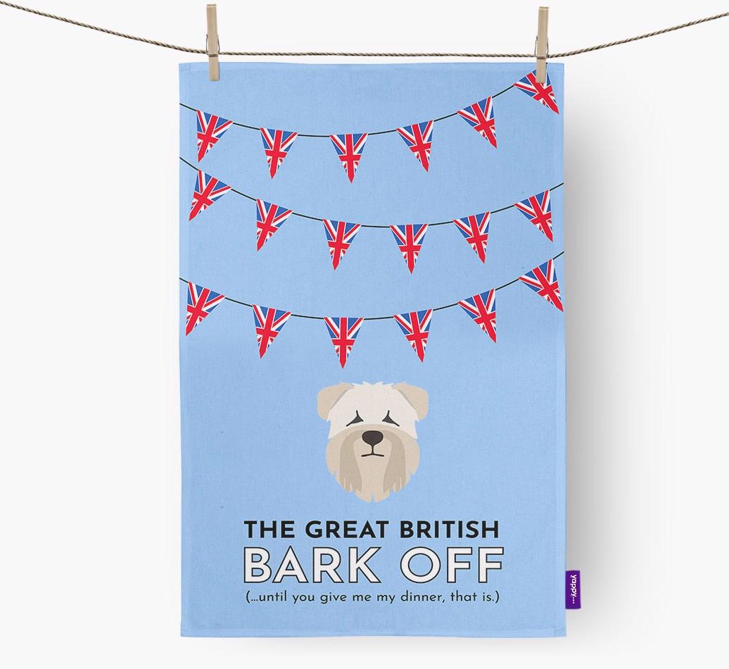 The Great British 'Bark' Off Tea Towel with {breedFullName} Icon