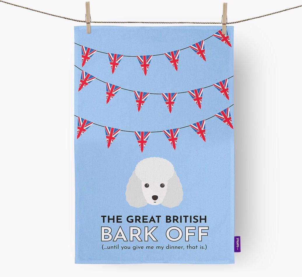 The Great British 'Bark' Off Tea Towel with {breedFullName} Icon