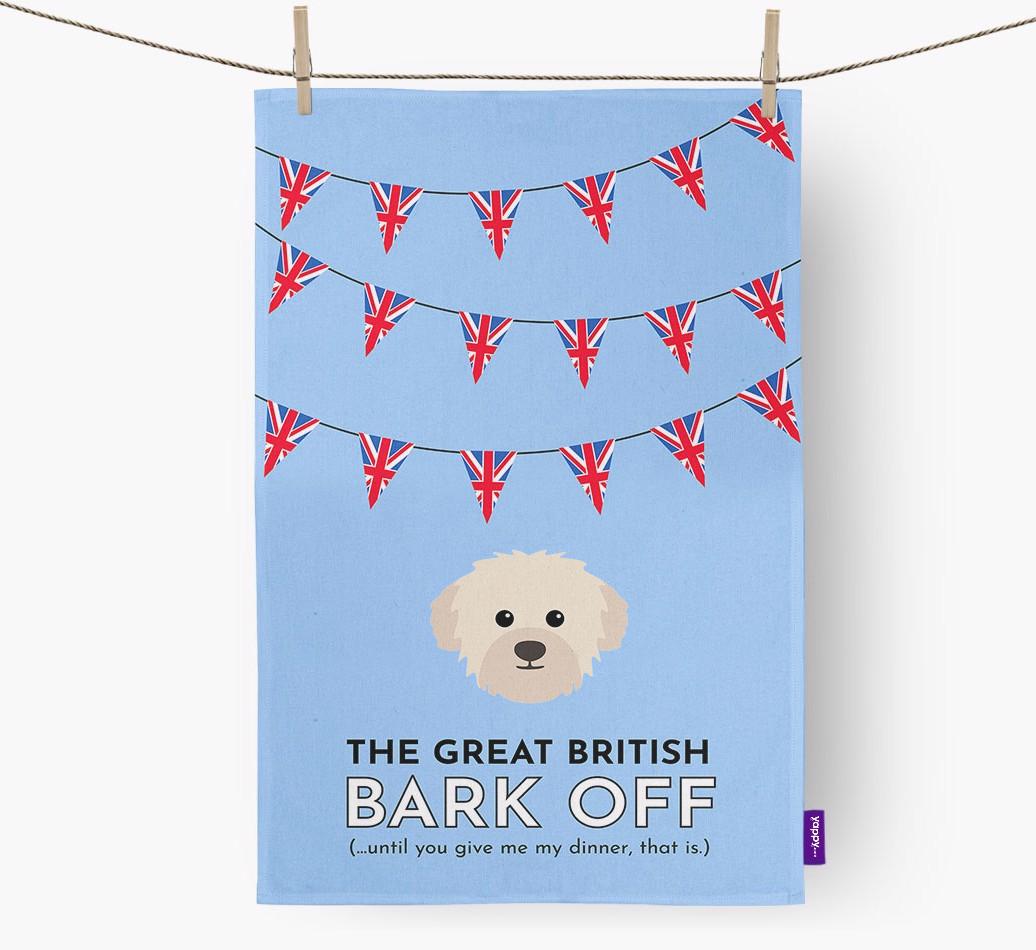 The Great British 'Bark' Off Tea Towel with {breedFullName} Icon