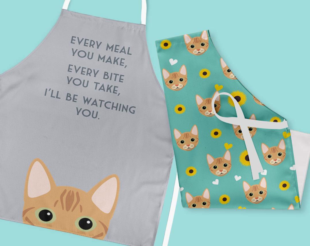 Personalized Cat Aprons