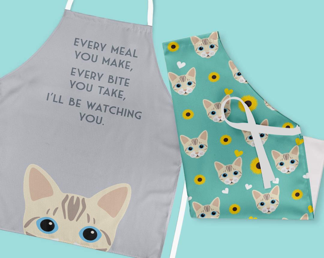 Personalized Cat Aprons