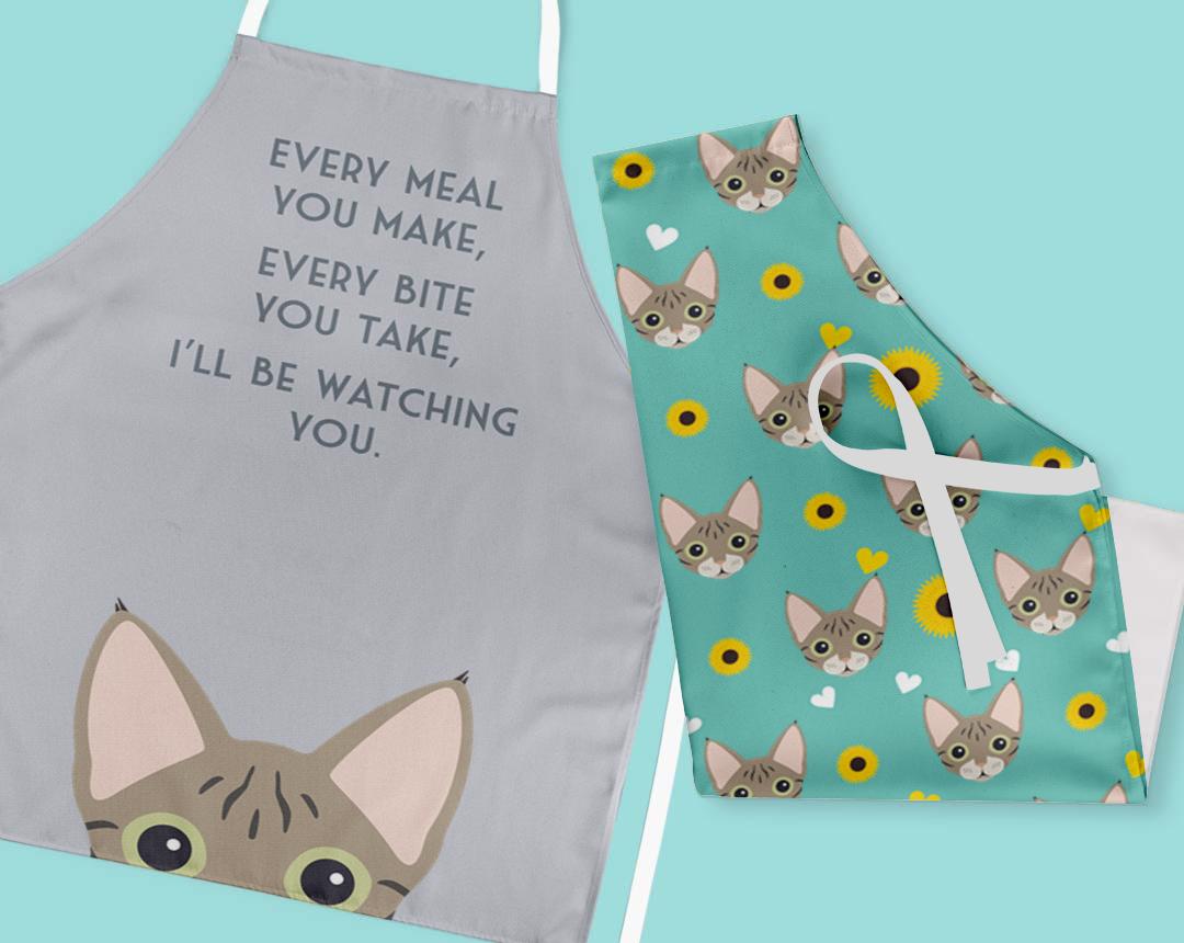 Personalized Cat Aprons