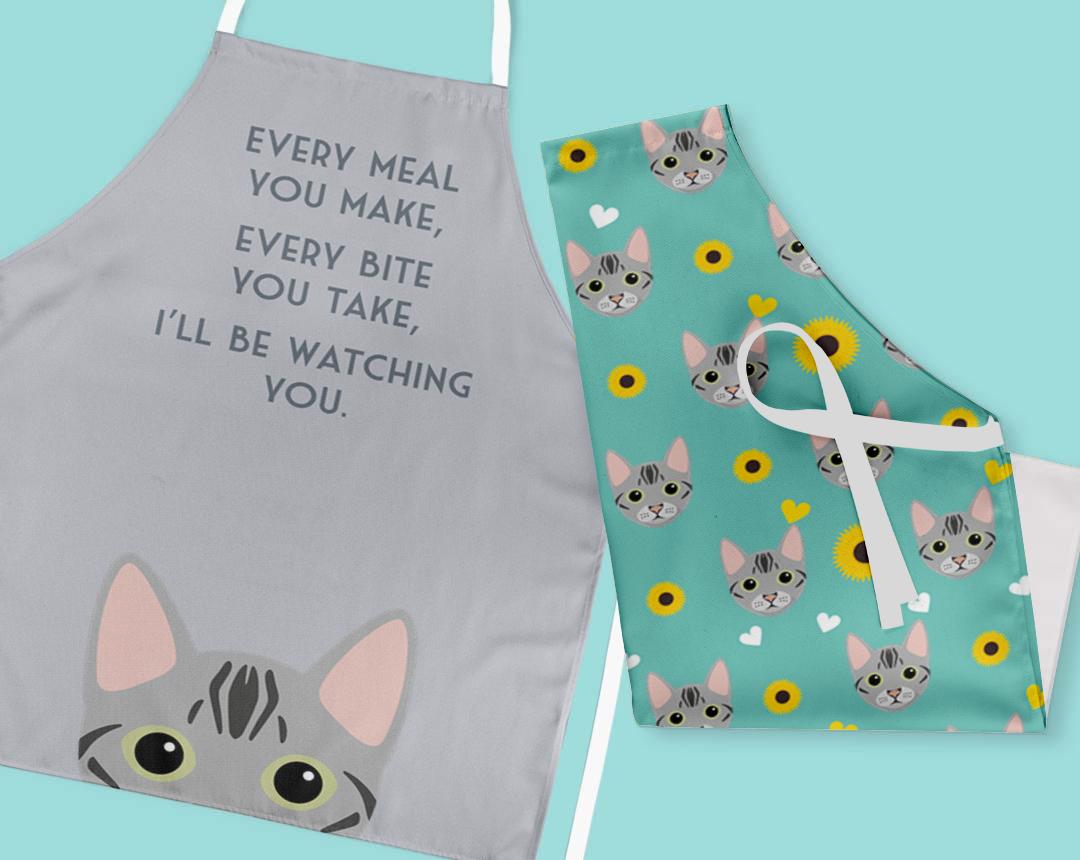 Personalized Cat Aprons