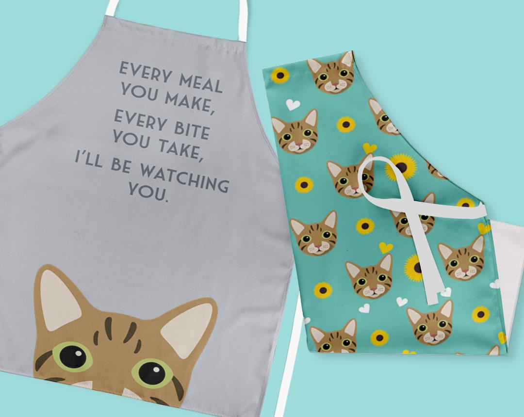 Personalized Cat Aprons