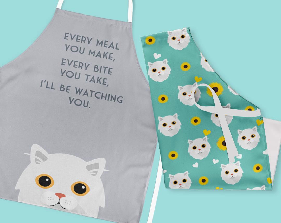 Personalized Cat Aprons