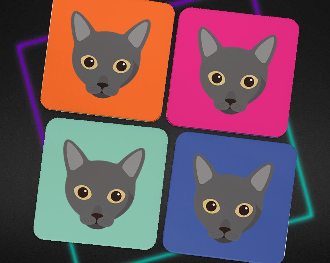 Personalized Cat Coasters
