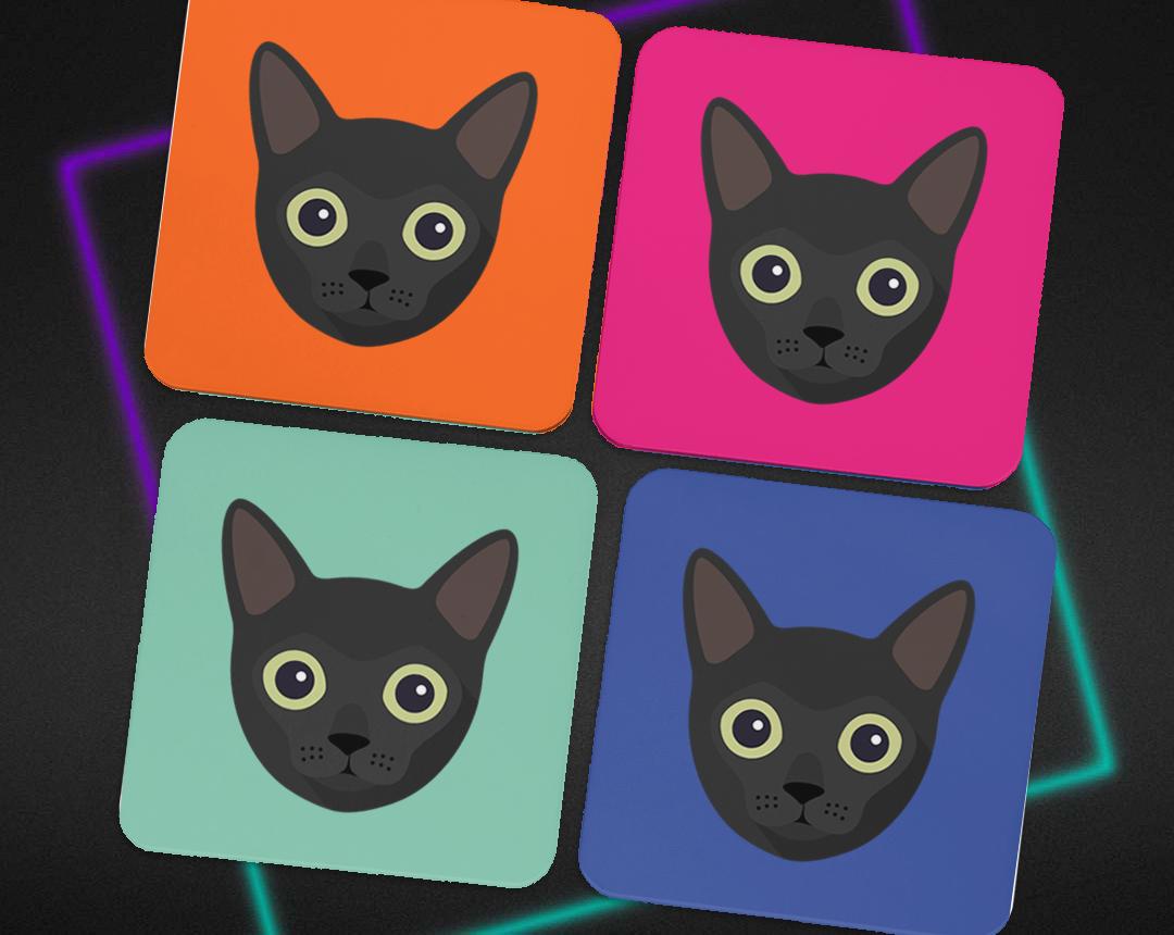 Personalized Cat Coasters