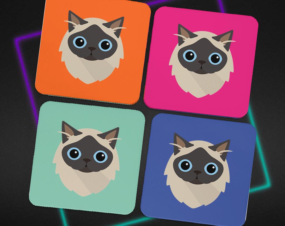 Personalized Cat Coasters