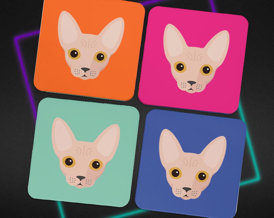 Personalized Cat Coasters