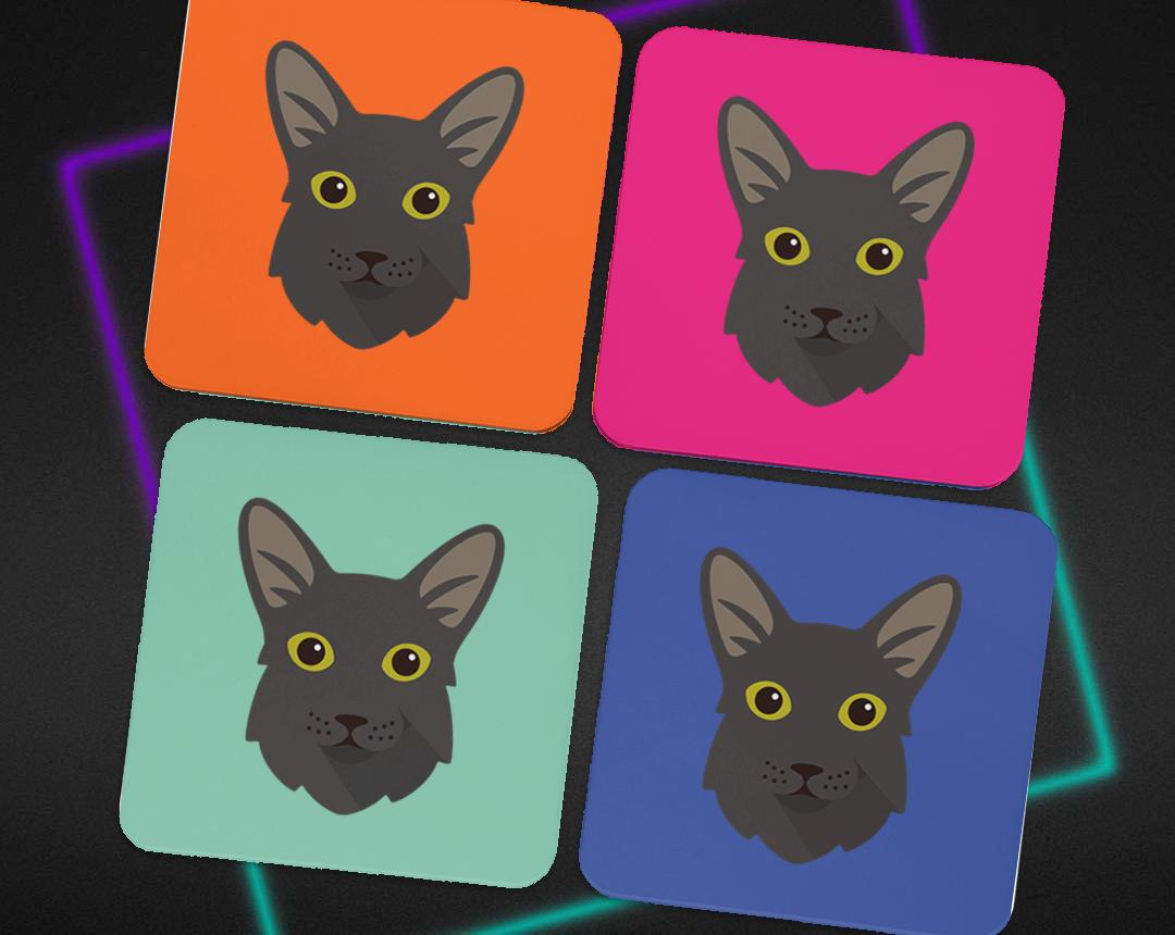 Personalized Cat Coasters