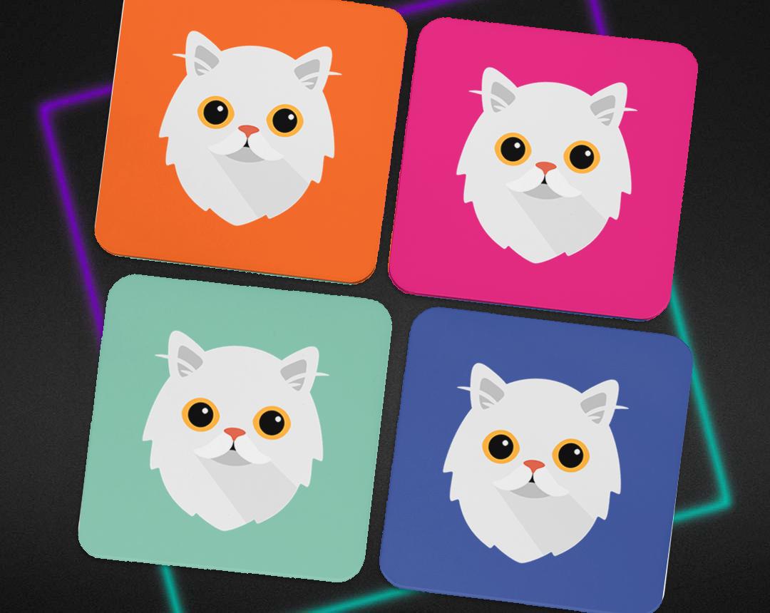 Personalized Cat Coasters