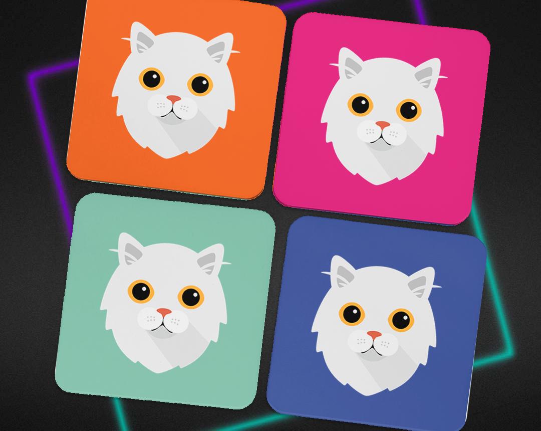 Personalized Cat Coasters