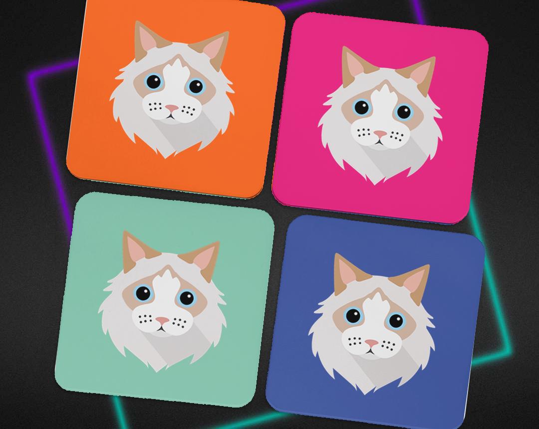 Personalized Cat Coasters