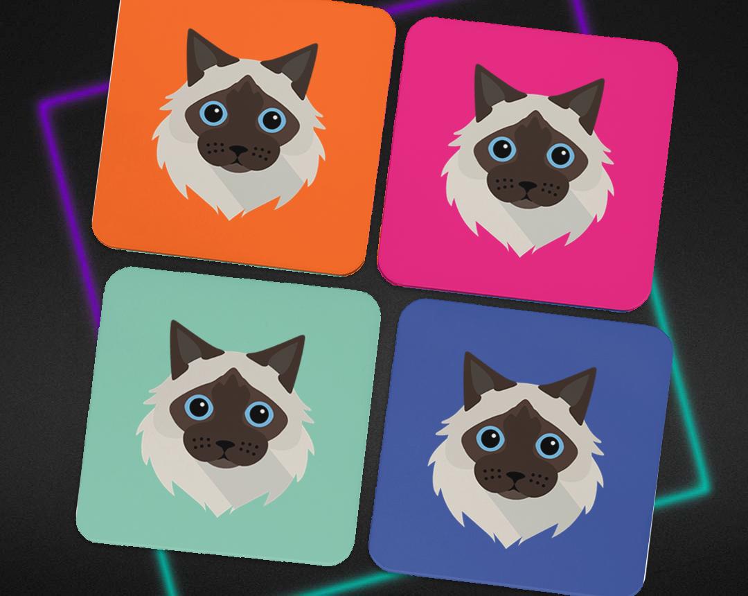 Personalized Cat Coasters