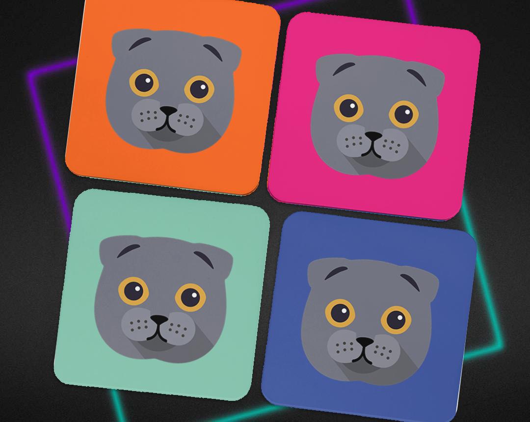 Personalized Cat Coasters