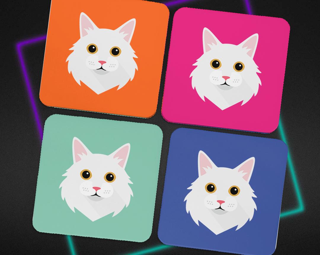 Personalized Cat Coasters