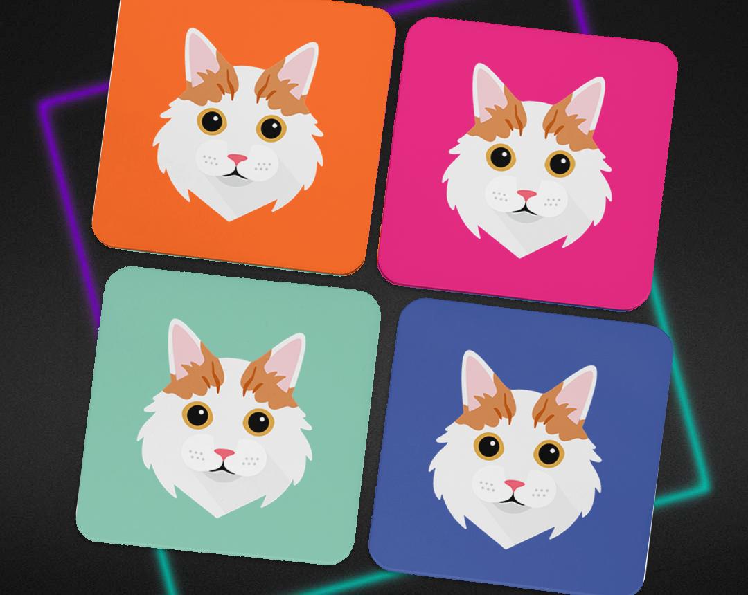 Personalized Cat Coasters