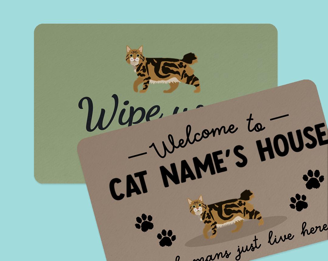 Personalized Cat Doormats