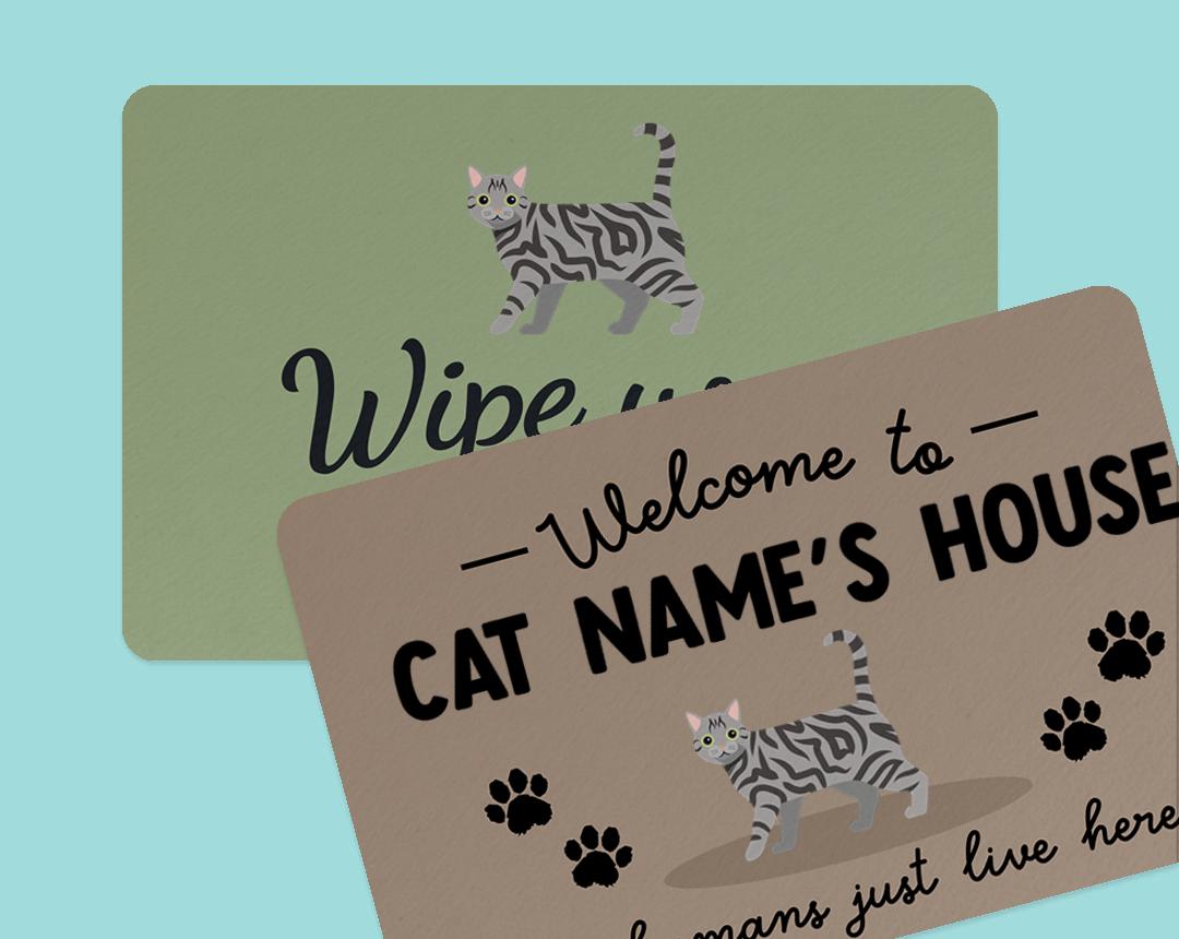 Personalized Cat Doormats