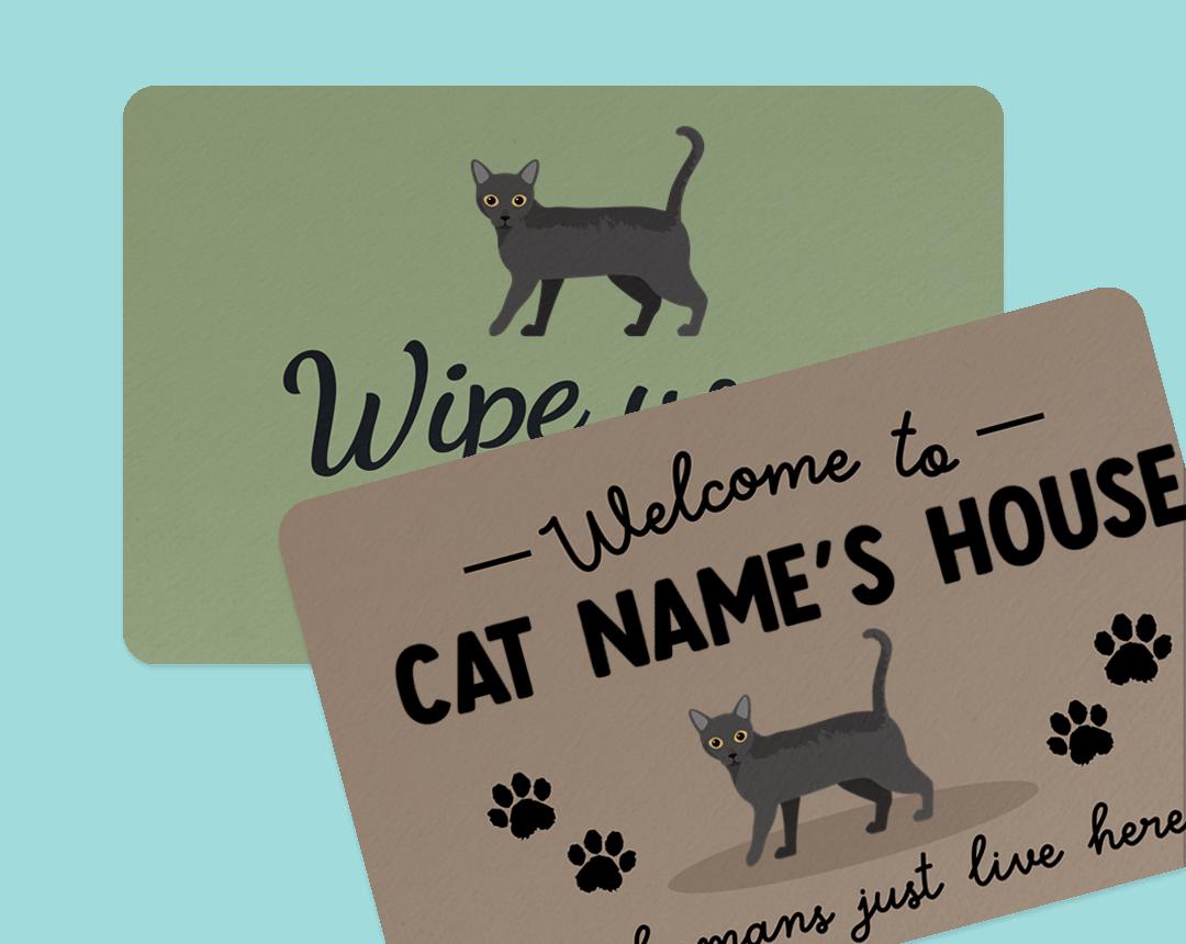 Personalized Cat Doormats
