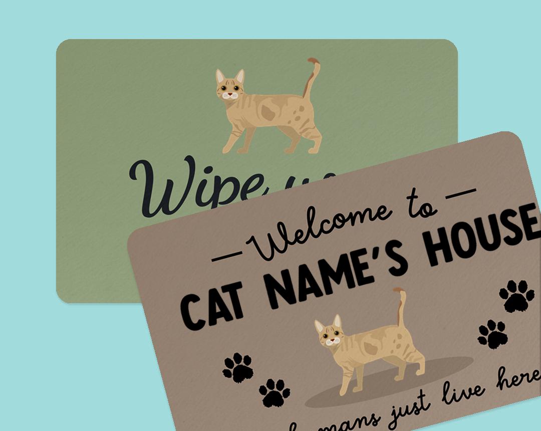 Personalized Cat Doormats