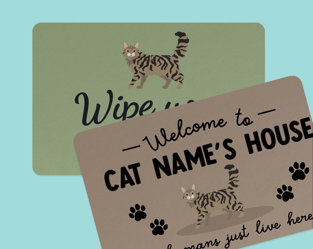 Personalized Cat Doormats