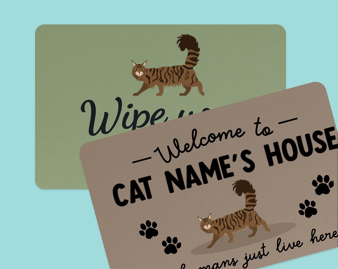 Personalized Cat Doormats