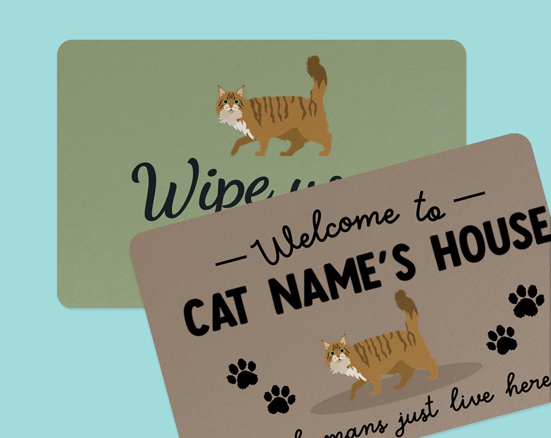 Personalized Cat Doormats