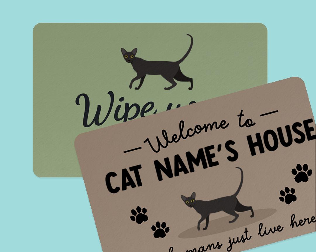 Personalized Cat Doormats
