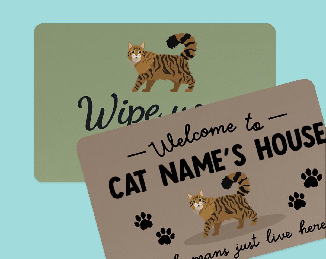 Personalized Cat Doormats