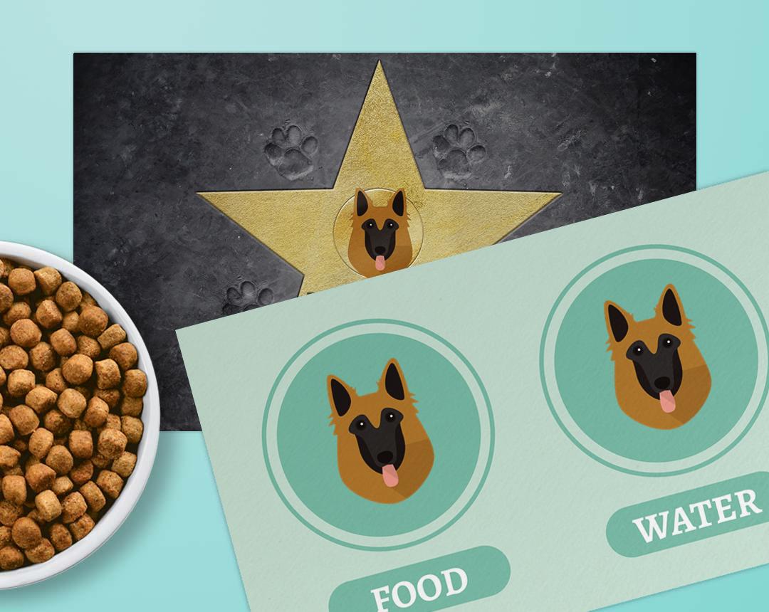 Personalized Dog Food Mats