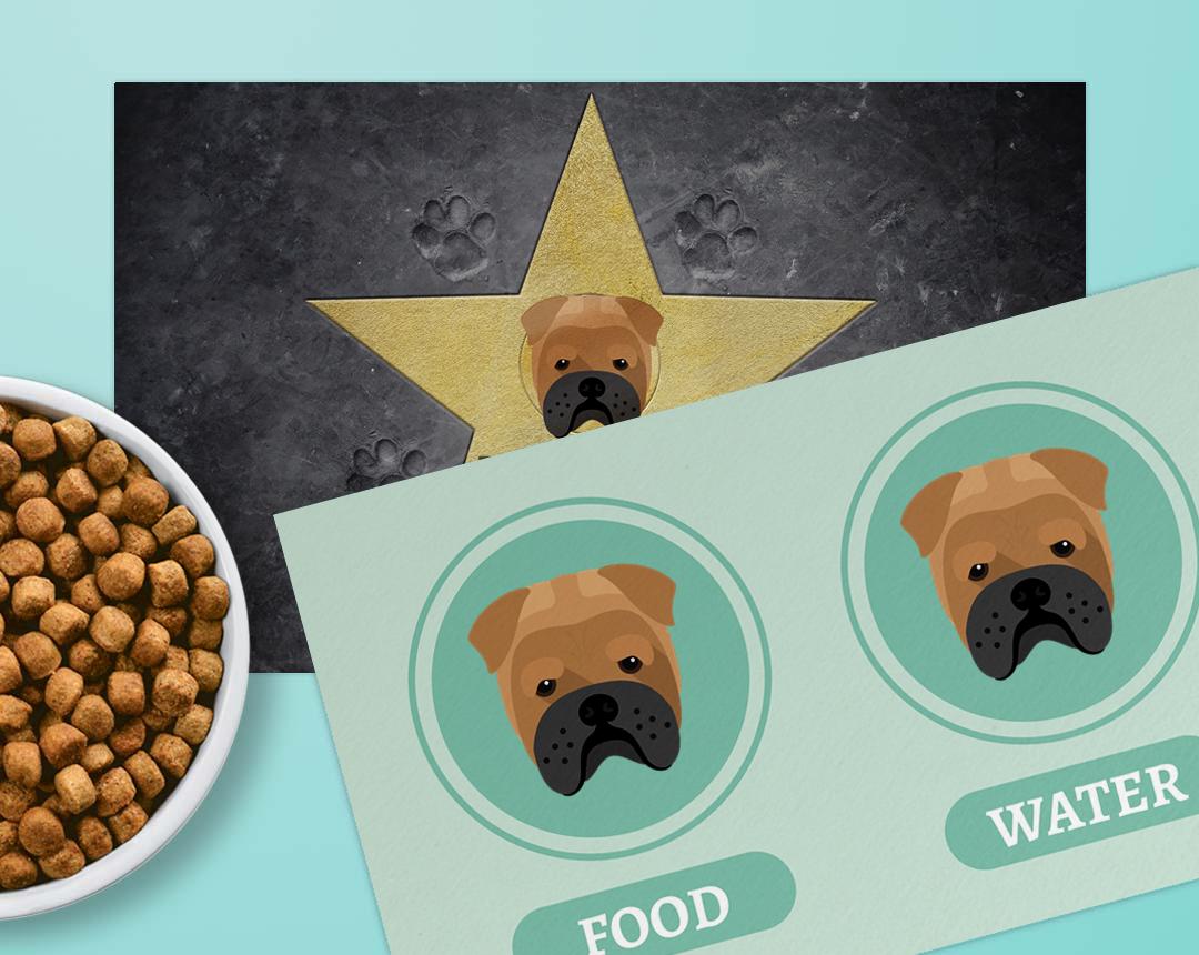 Personalized Dog Food Mats
