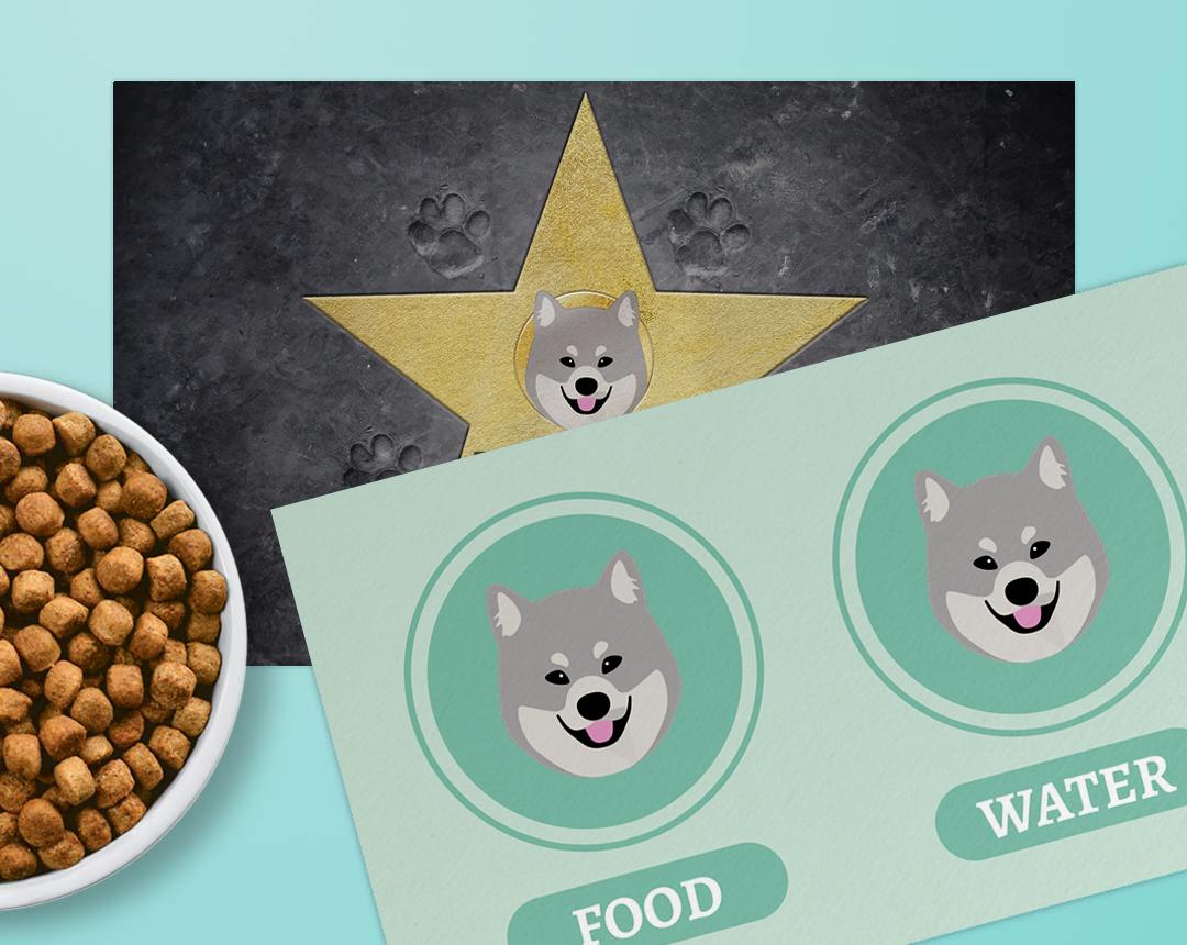 Personalized Dog Food Mats