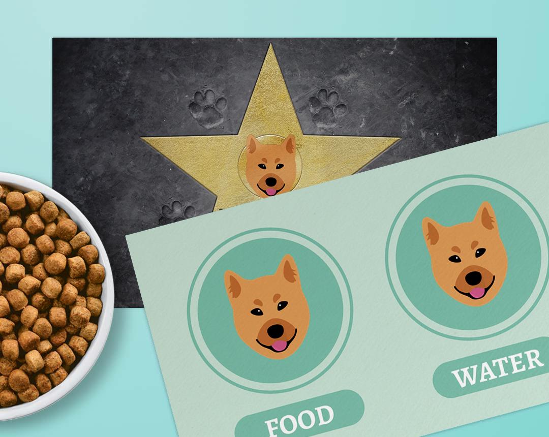 Personalized Dog Food Mats