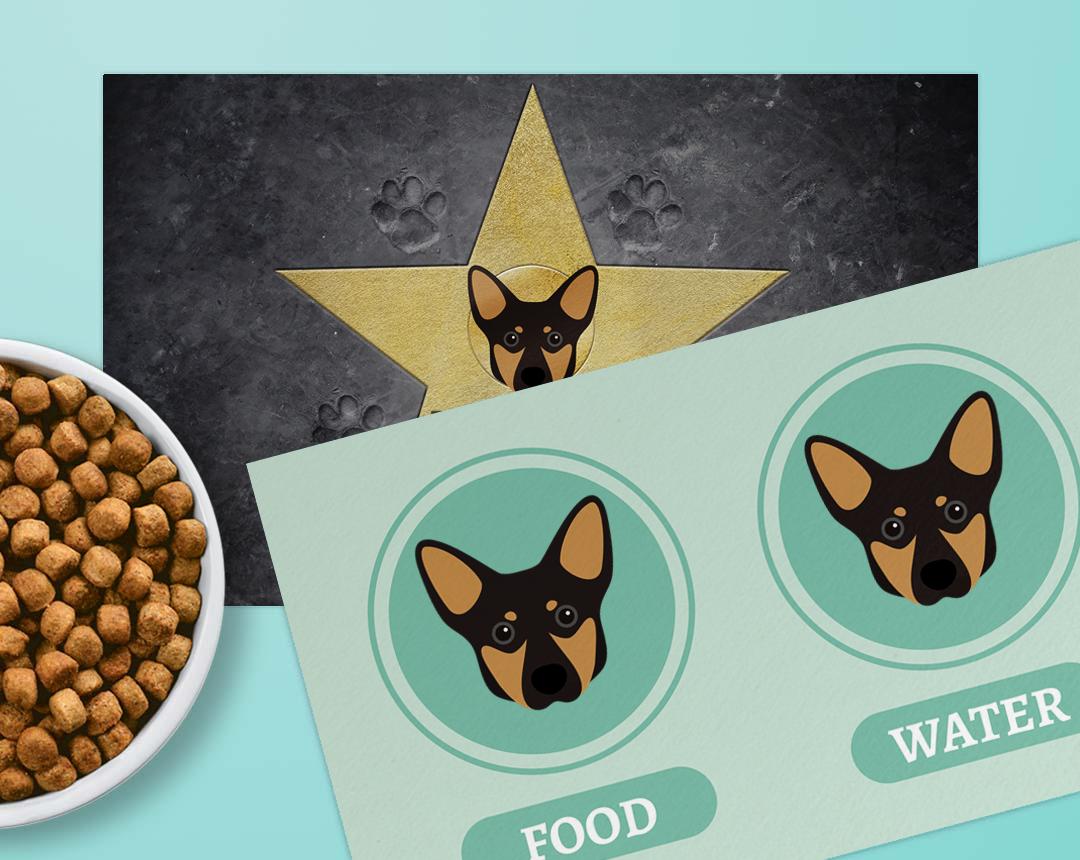 Personalized Dog Food Mats