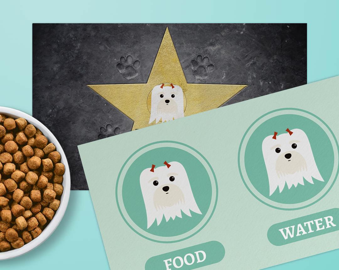 Personalized Dog Food Mats