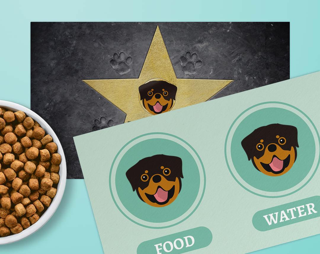 Personalized Dog Food Mats