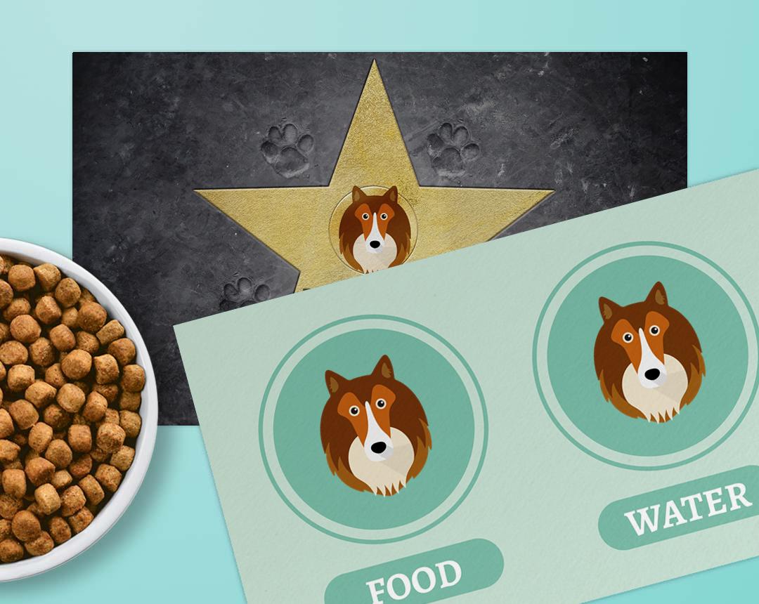 Personalized Dog Food Mats
