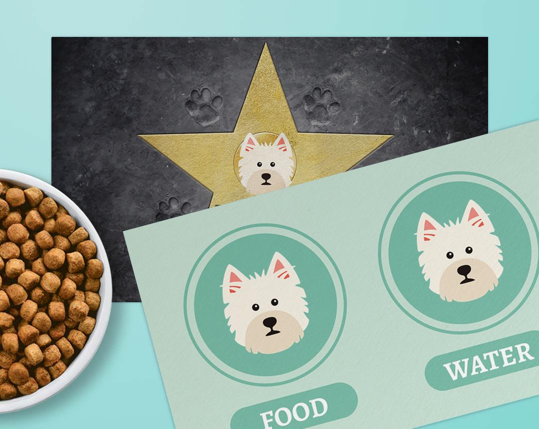 Personalized Dog Food Mats