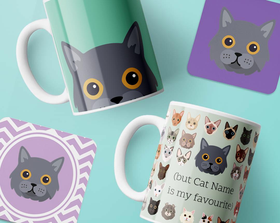 Personalized Cat Mugs