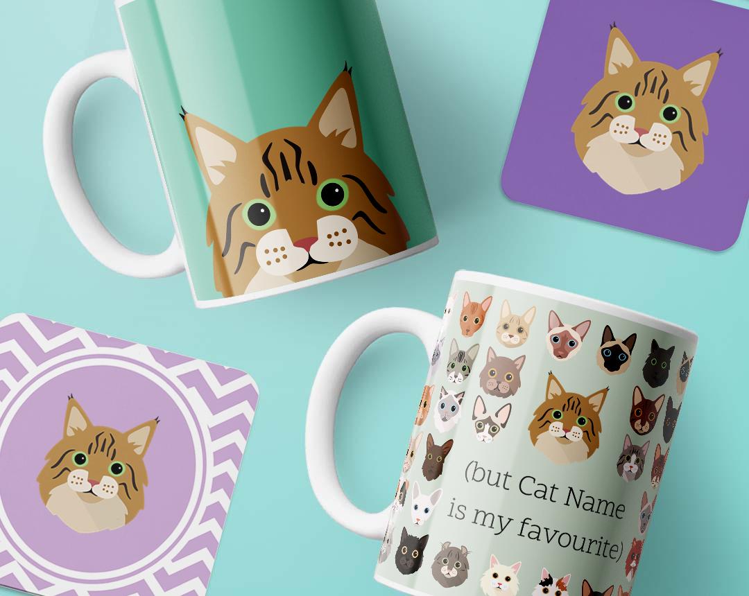 Personalized Cat Mugs