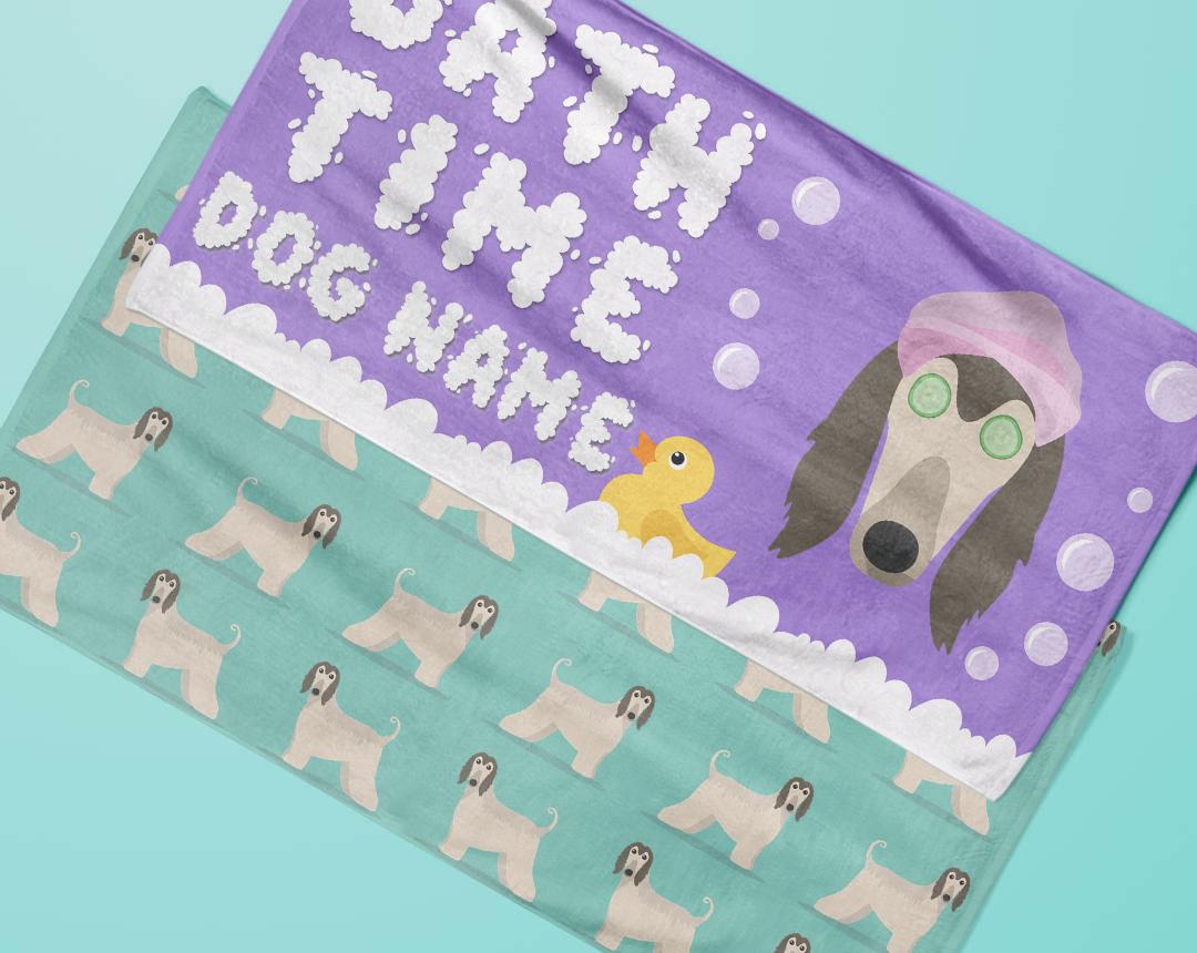 Personalized Dog Bath Towels