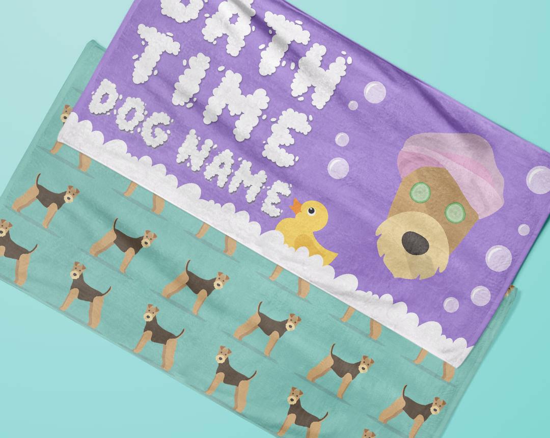 Personalized Dog Bath Towels